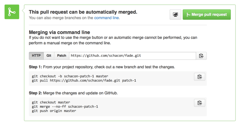 Bouton « Merge »