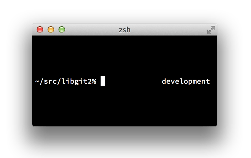 L’invite \`zsh\` personnalisée.